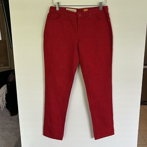 Pilcro and The Letterpress Hyphen Red Jeans Size 27 - Picture 2 of 11